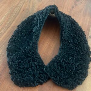 Elegant Black Persian Lamb Fur Collar